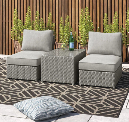 Modern Wicker Outdoor Seating Set With Cushions