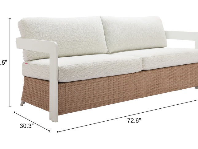 Gelo Sofa White & Brown
