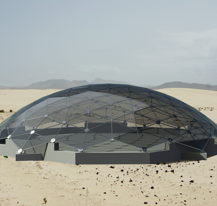 CNC Spaceship - 60 Ft Stainless Steel Geodesic Saucer Roof Cover Enclosure