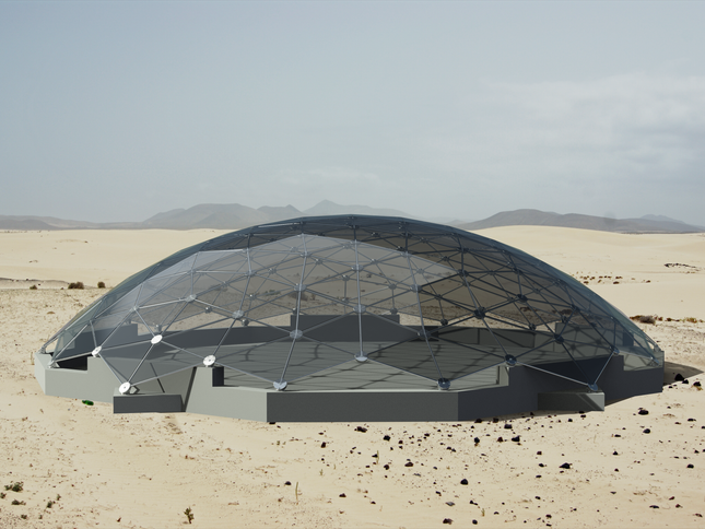 CNC Spaceship - 60 Ft Stainless Steel Geodesic Saucer Roof Cover Enclosure