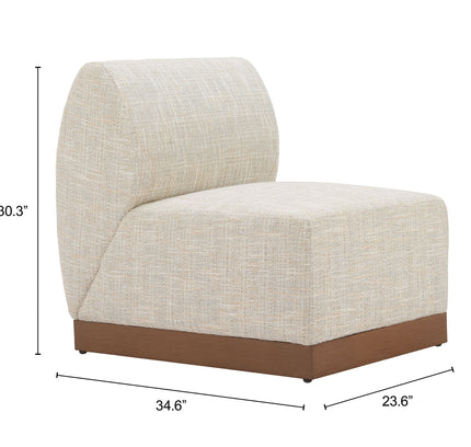 Christy Armless Chair Beige