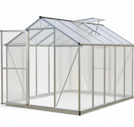 6x10FT Walk-In Greenhouse with Rainwater Collection System & Roof Vent