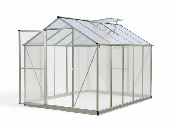 6x10FT Walk-In Greenhouse with Rainwater Collection System & Roof Vent
