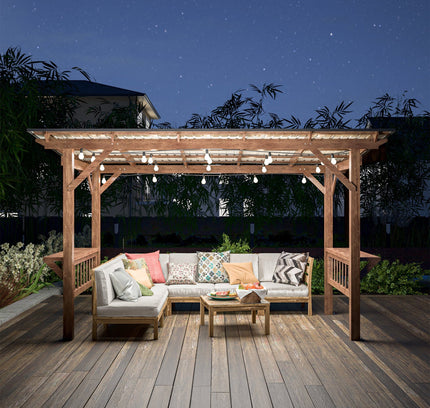 [06X13FT] Alora Durable Outdoor Hardtop BBQ Grill Shelter Gazebo With Shelves