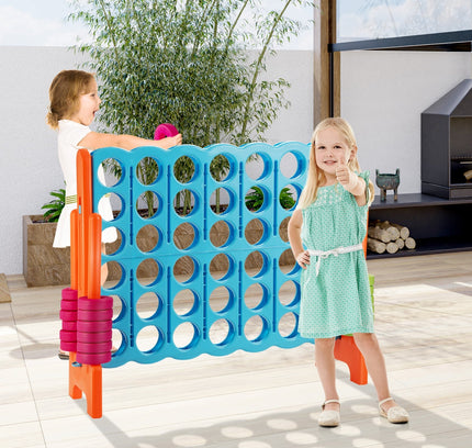 Jumbo 4" a Row 4-to-Score Giant Game Set-White