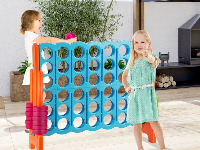 Jumbo 4" a Row 4-to-Score Giant Game Set-White
