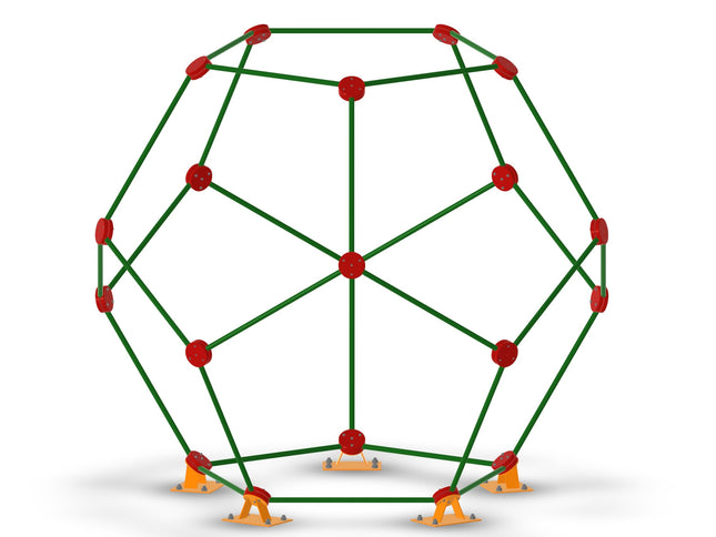 CNC Planet - 16 Ft Tall Stainless Skeleton Dodecahedron