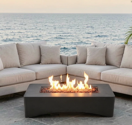 56" Rectangular Propane Fire Pit Table