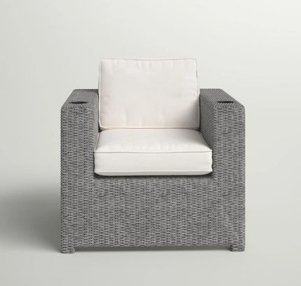 Aviara - Outdoor Club Chair Timeless Comfort With Plush Cushions - Gray Mix