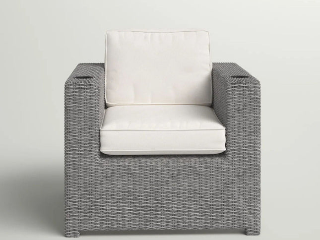 Aviara - Outdoor Club Chair Timeless Comfort With Plush Cushions - Gray Mix