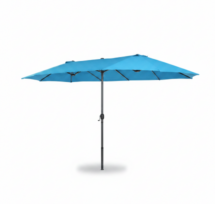 15 Ft Patio Double-Sided Umbrella with Hand-Crank System