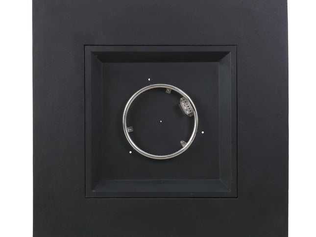 Outdoor 50,000 BTU Propane Fire Pit with Tank Holder, Dark Grey Concrete Finish