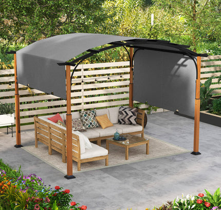 10 x 12 FT Outdoor Retractable Pergola with Retractable Canopy for Patio