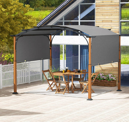 10 x 12 FT Outdoor Retractable Pergola with Retractable Canopy for Patio