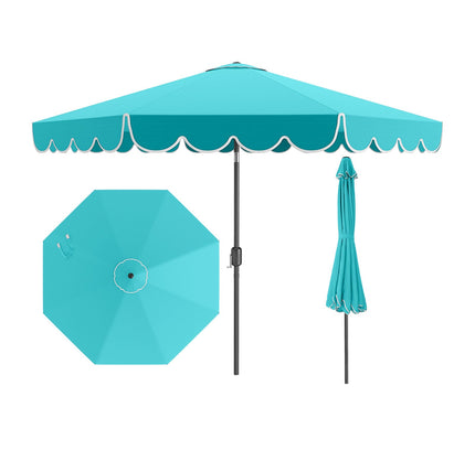10 Feet Patio Umbrella Outdoor Market Umbrella with Crank Tilt Adjustment