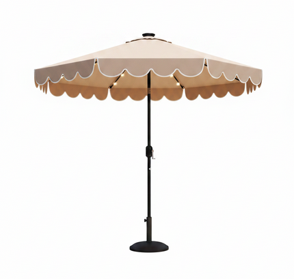 10 Ft Solar Patio Umbrella with 24 LED Lights