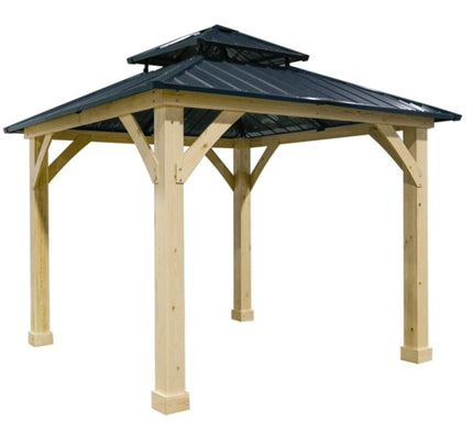 [10X10FT] Premium Outdoor Patio Hardtop Gazebo W/ Double Steel Roof