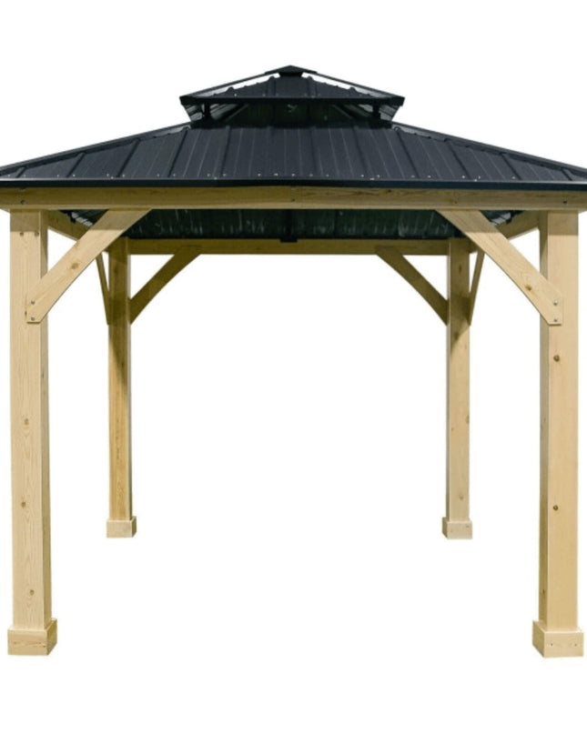 [10X10FT] Premium Outdoor Patio Hardtop Gazebo W/ Double Steel Roof