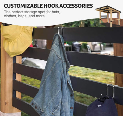 [10X12FT] Alora Heavy-Duty Premium Outdoor All-Season Wooden Cedar Hardtop Gazebo With Metal Roof & Back Curtains