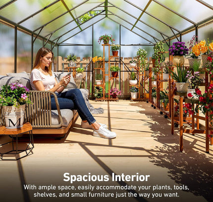 10X12FT Greenhouse With UV Protection And Thermometer (SAK59183)
