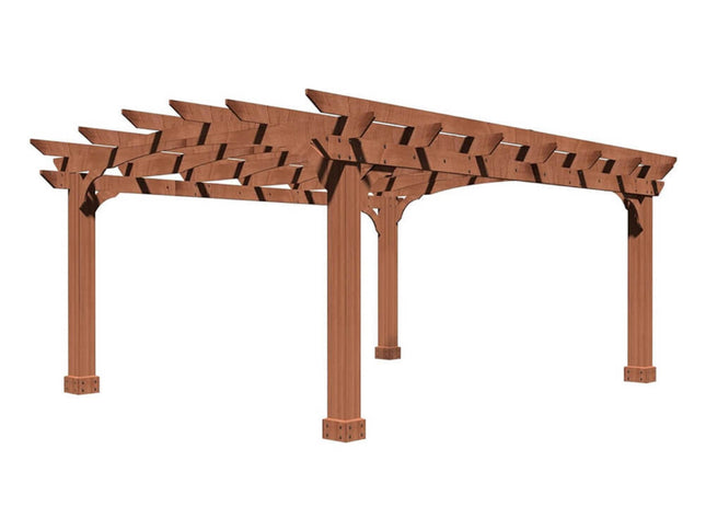 10x12FT Alora All-Season Cedar Wood Gazebo Pergola with Arched Roof