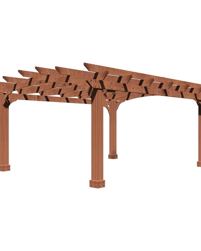 [10X12FT] Alora Premium Outdoor All-Season Backyard Patio Cedar Wood Gazebo Pergola With Arched Roof