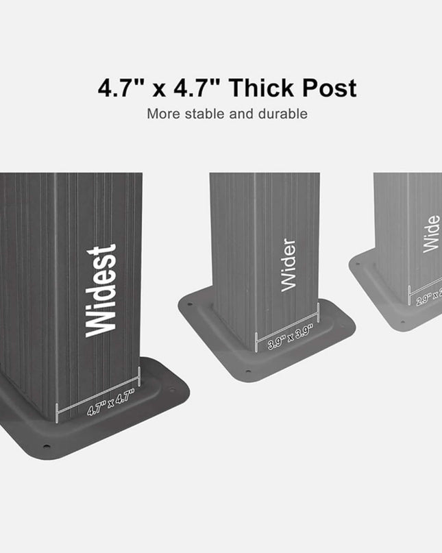 [10X13FT] Alora Large Premium Outdoor Hardtop Aluminum Gazebo With Galvanized Steel Double Roof