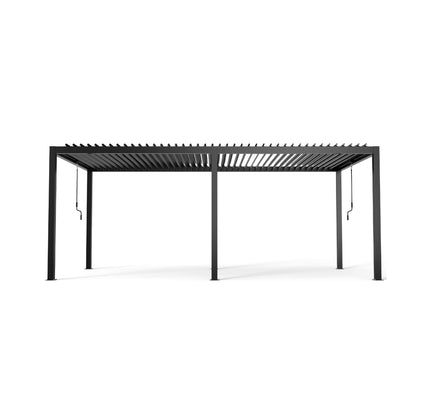 [10X19FT] Alora Modern Durable All-Weather Outdoor Pergola With Aluminum Frame And Steel Louvers