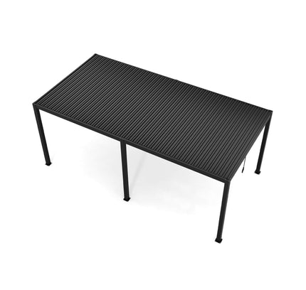 [10X19FT] Alora Modern Durable All-Weather Outdoor Pergola With Aluminum Frame And Steel Louvers