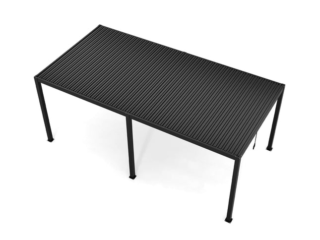 [10X19FT] Modern Durable All-Weather Outdoor Pergola With Aluminum Frame And Steel Louvers (SAK32691)