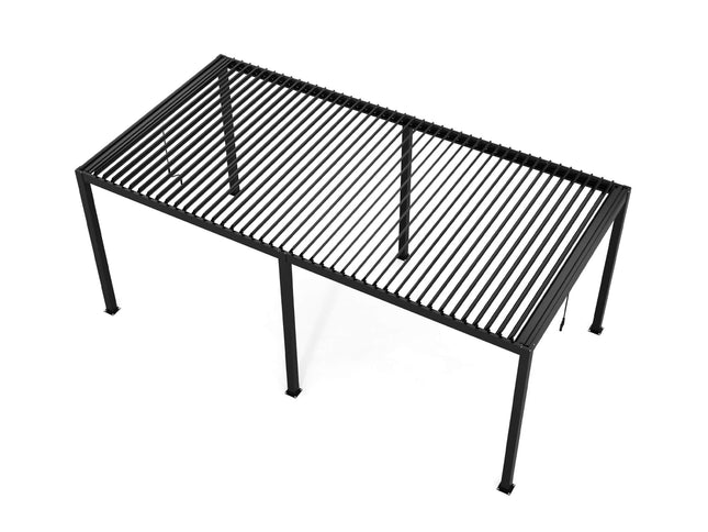 [10X19FT] Modern Durable All-Weather Outdoor Pergola With Aluminum Frame And Steel Louvers (SAK32691)