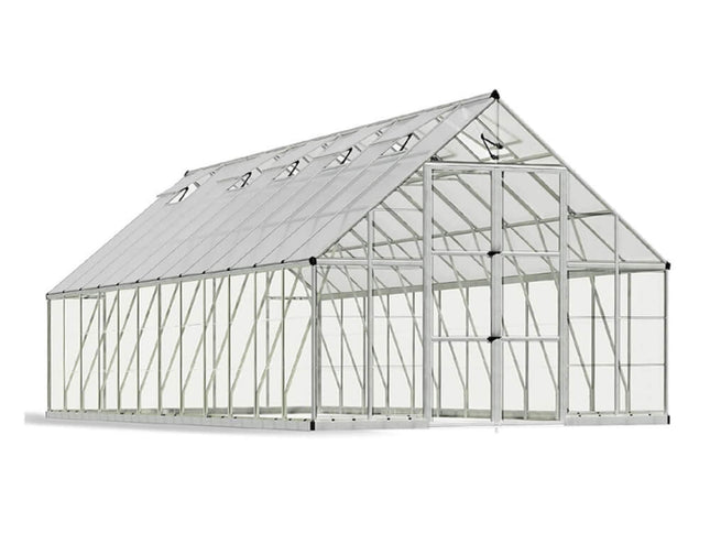 [10X24FT] Premium Heavy-Duty Polycarbonate Walk-In Greenhouse W/ Aluminum Frame & Built-In Gutter System (SAK58472)