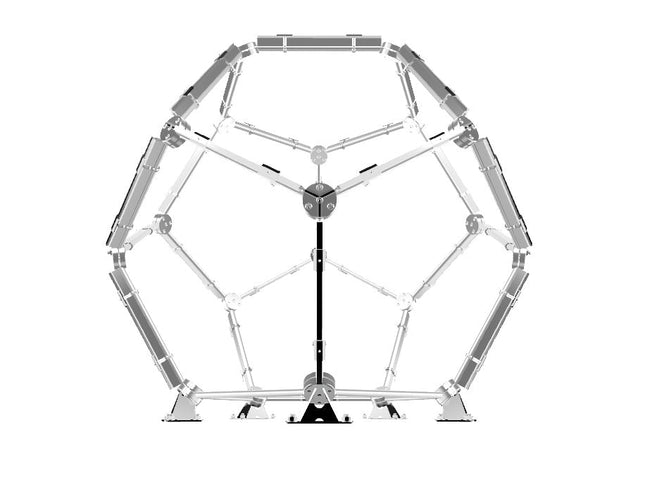 CNC Planet - 16 Ft Tall Stainless Skeleton Dodecahedron
