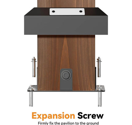 [12X12FT] Alora Premium Outdoor Cedar Wood Hardtop Gazebo With Galvanized Steel Roof