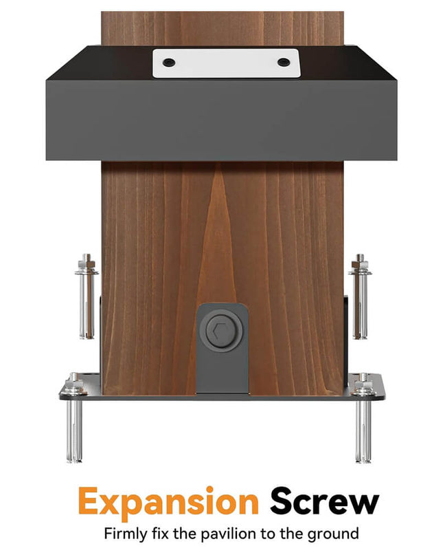 [12X12FT] Alora Premium Outdoor Cedar Wood Hardtop Gazebo With Galvanized Steel Roof