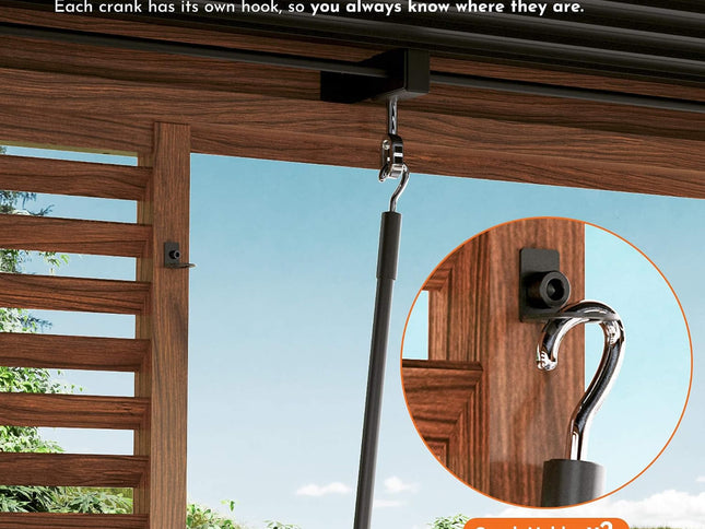 12X12FT Alora Premium Outdoor Wood Grain Louvered Pergola With Integrated Drainage (SAK74256)