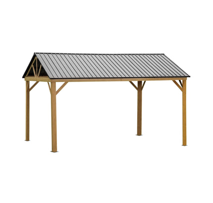 [12X14FT] Alora Hardtop All-Weather Outdoor Gazebo With Galvanized Steel Roof