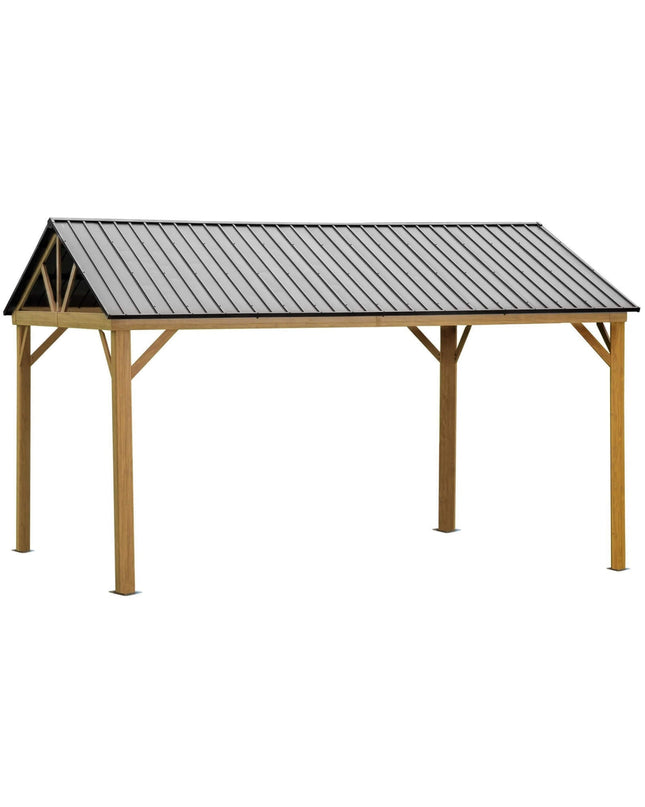 [12X14FT] Alora Hardtop All-Weather Outdoor Gazebo With Galvanized Steel Roof