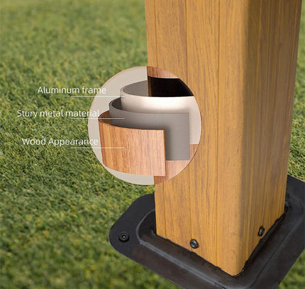 [12X14FT] Alora Hardtop All-Weather Outdoor Gazebo With Galvanized Steel Roof