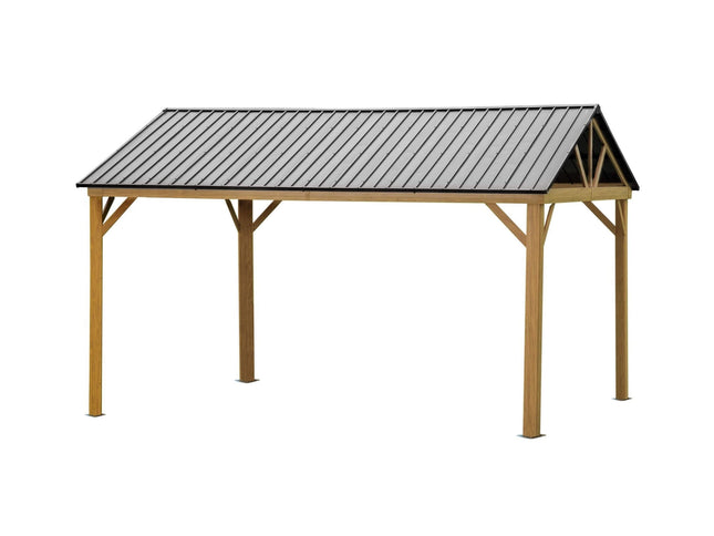 12x14FT Alora Hardtop All-Weather Gazebo with Galvanized Steel Roof