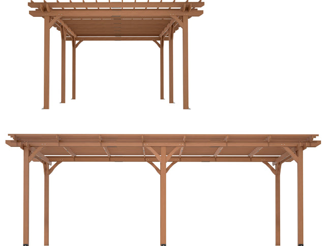 12X16FT Alora Extra-Large Outdoor Wooden Waterproof Grape Gazebo