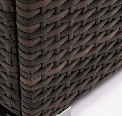 FlameHaven™ – Wicker Propane Fire Pit Column with Glass Wind Guard US