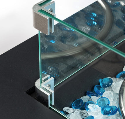 FlameHaven™ – Wicker Propane Fire Pit Column with Glass Wind Guard US