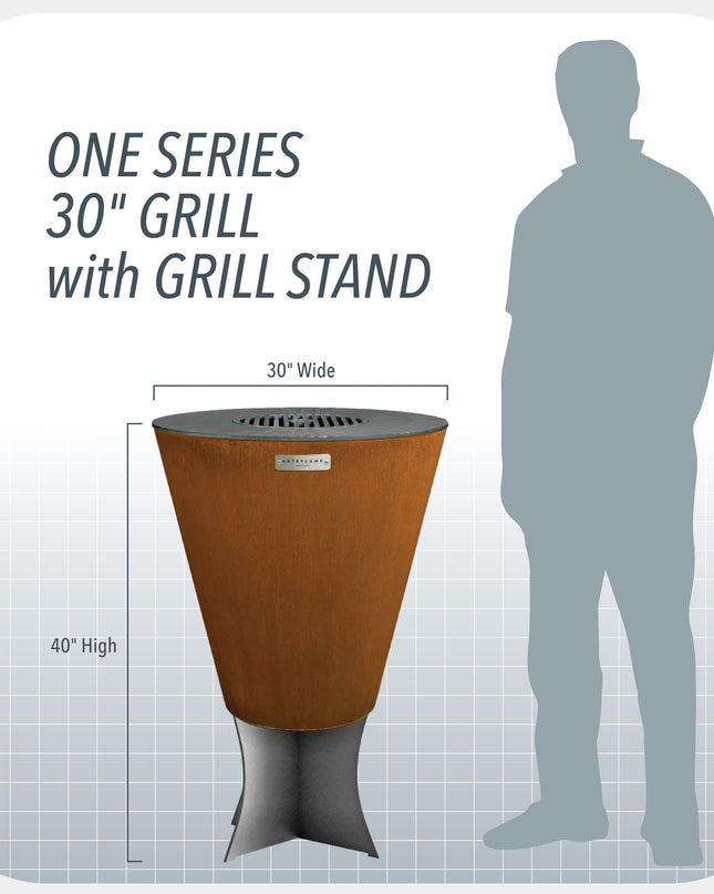 Arteflame One30 Grill Stand - From Table to Bar Height