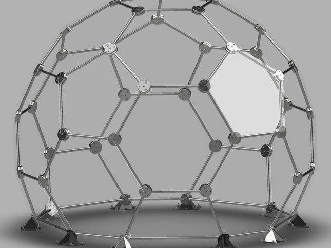 CNC Dome - 16 Ft Tall Stainless Steel 19 Foot Fullerene Enclosure