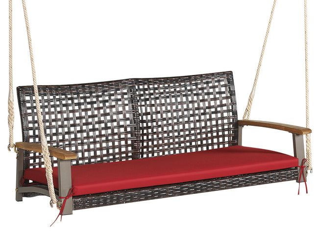 2-Person Rattan Hanging Porch Swing Chair