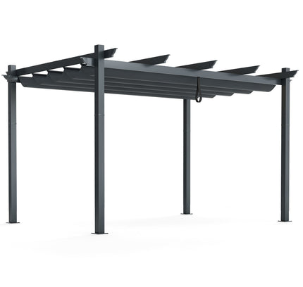 10x13 Feet Outdoor Aluminum Retractable Pergola Canopy