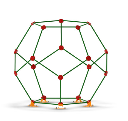 CNC Planet - 16 Ft Tall Stainless Skeleton Dodecahedron