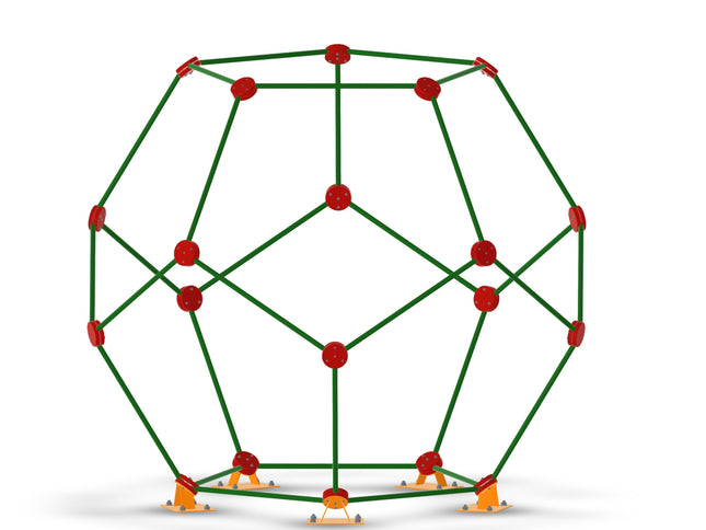 CNC Planet - 16 Ft Tall Stainless Skeleton Dodecahedron