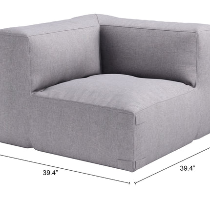 Luanda Corner Chair Gray